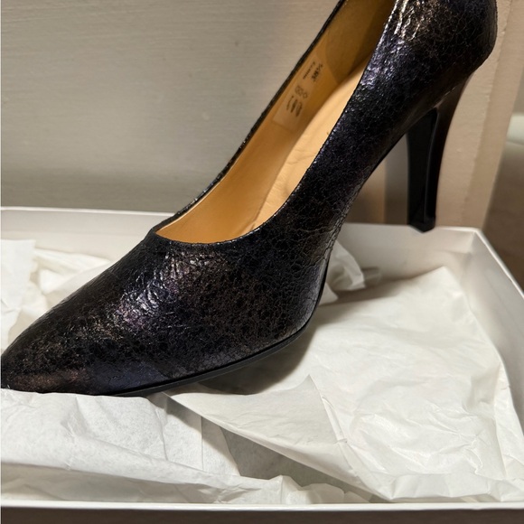 Chic Black Textured High Heel Shoes
